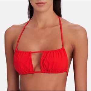 CHRISTOPHER ESBER ruched double strap bikini top NWT